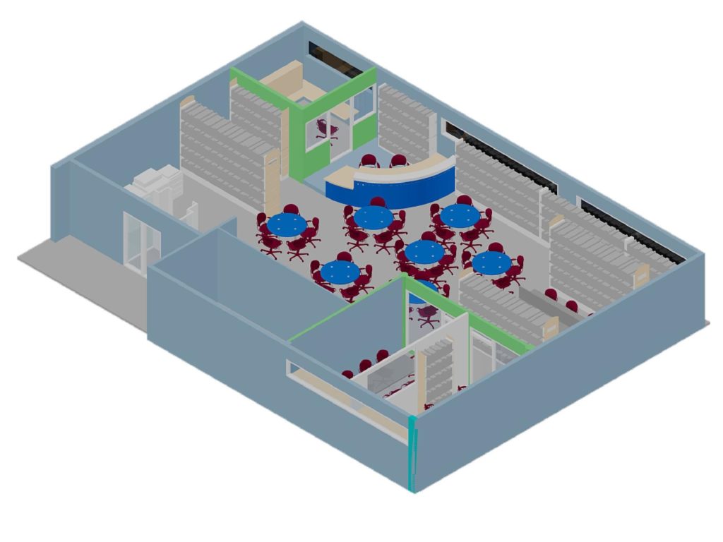 Isometric View of Library
