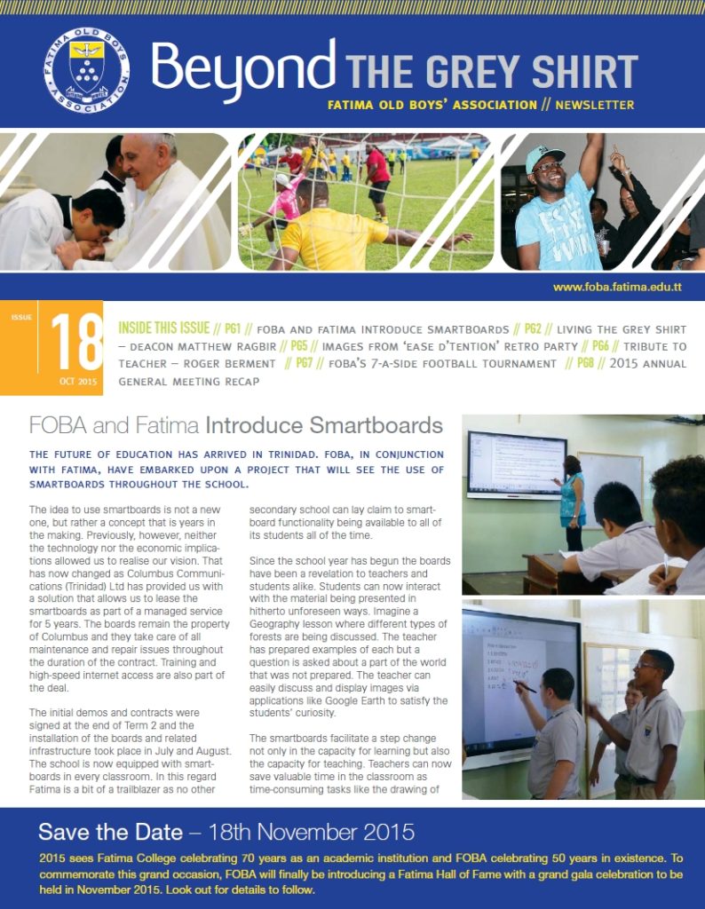 FOBA Newsletter #18_2015-October_Cover