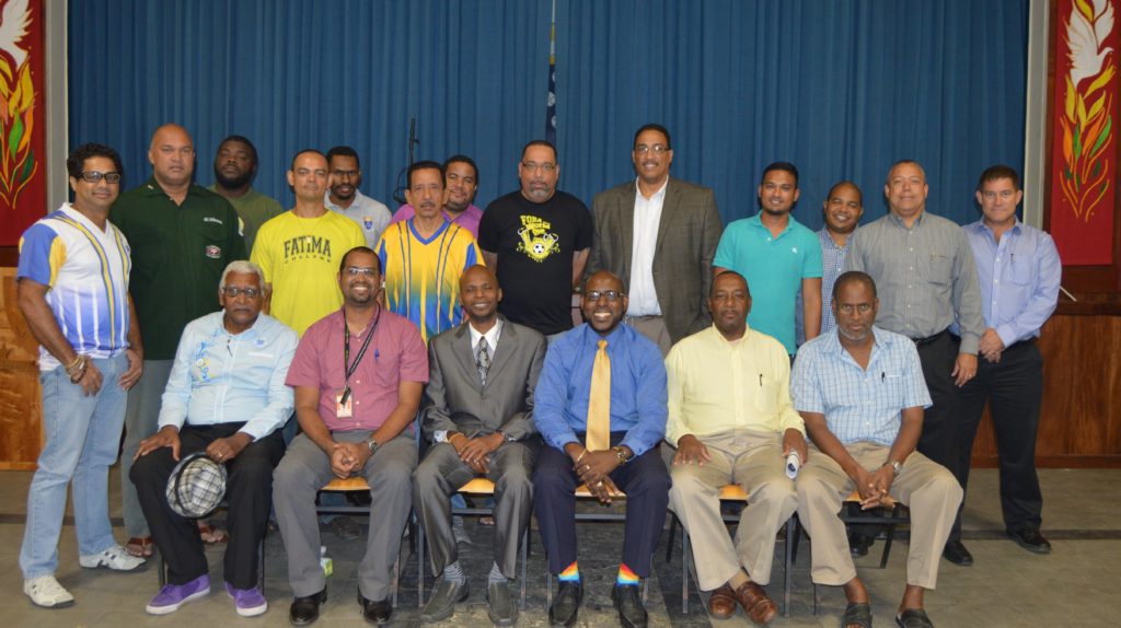 FOBA Management Committee: Front row L-R: Graeme Ottley, Mitchell De Silva, Ruthven Thompson, Dwight Andrews, Hayden Alexander, Rawle Annandsingh, Kevin Wells, Kent Jeary Back row L-R: Rene De Gannes, Noel Aming, Colin Darmanie, Ronald Williams, Christian Flemming, Raymond Samms, Carlos Cedeno, Dexter Hosein, Jason Aguiton. Missing: Burt Bushell, Kevin Crosby, Steven Luk Pat, Trevor De Landro, Keith Simpson