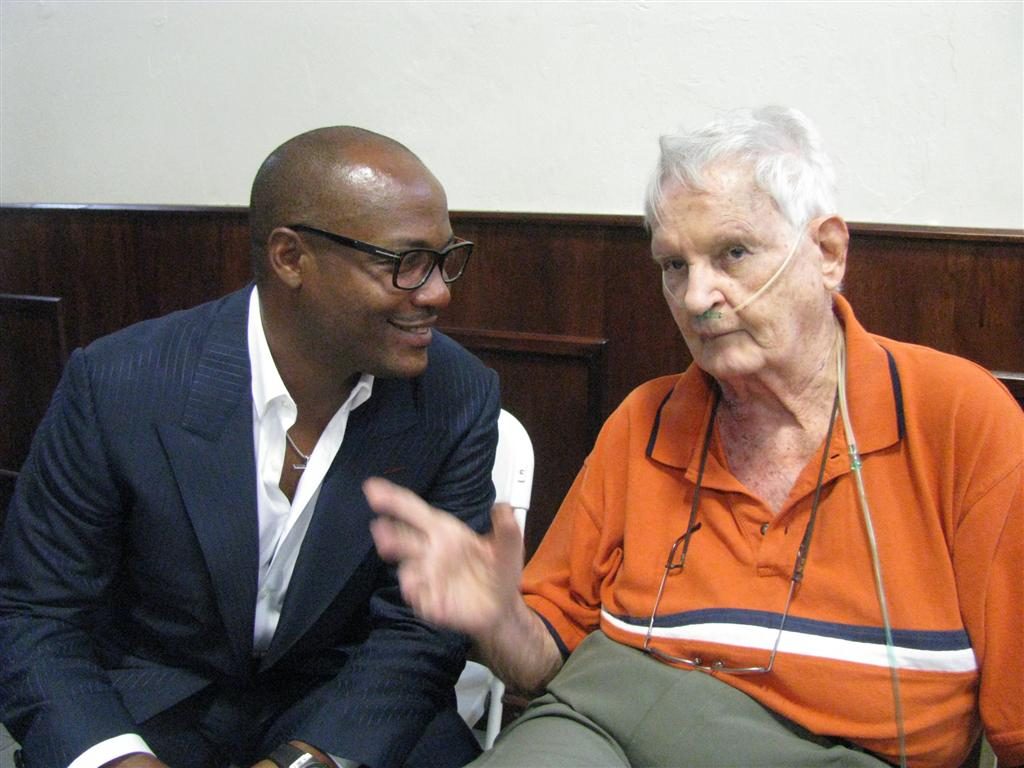 Fr. Farfan with Brian Lara