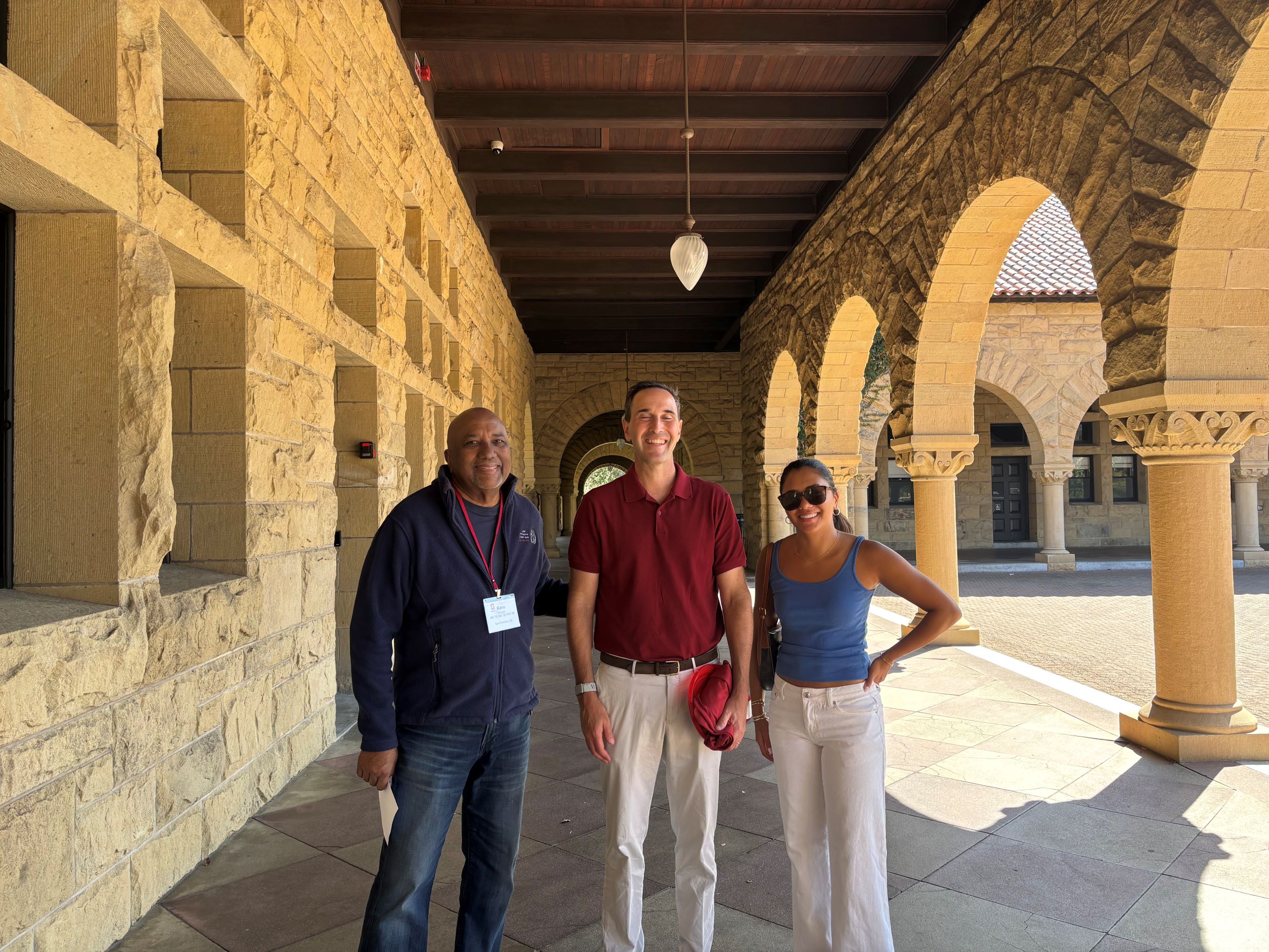 Kern Guppy with Stanford_president_and_my_daughter