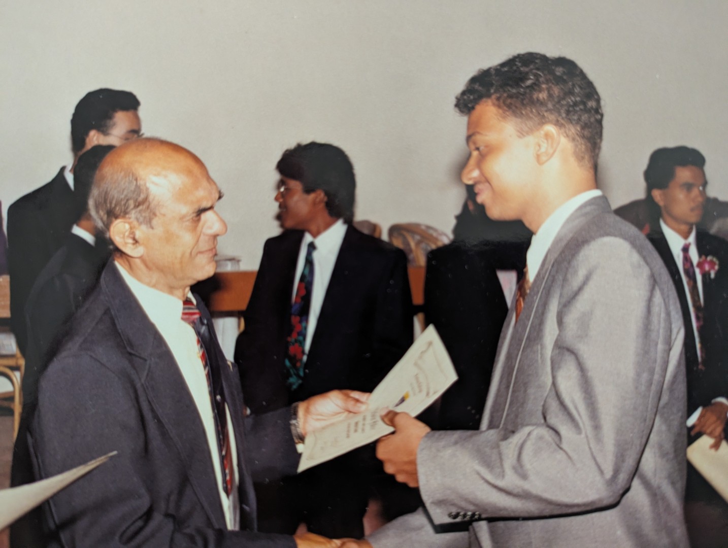 Nick Fuller_Fatima College Graduation 1992_Award Certification from Principal Moore (Large)